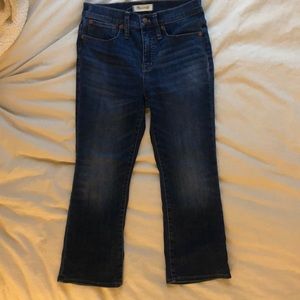 Madewell Cali demi boot kick crop jeans